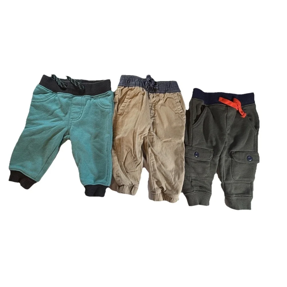Baby Boy 3-6 Months Gymboree Elastic Waist Pull On Joggers Sweatpants Lot 3